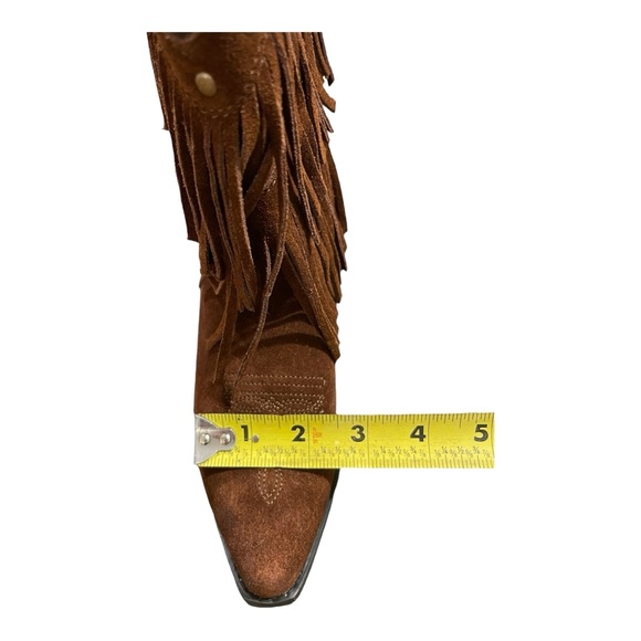 ❌SOLD❌ NWOT Shyanne Fringe Leather Suede Boots Brown Girls Sz 2 - Picture 11 of 12